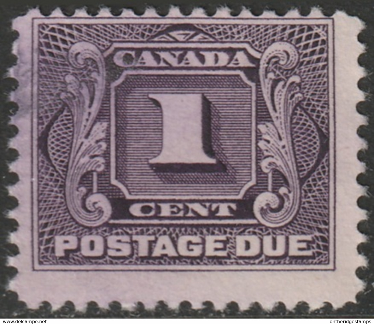 Canada 1928 Sc J1c Mi P1 Yt Taxe 1 Postage Due Used Reddish Violet - Segnatasse