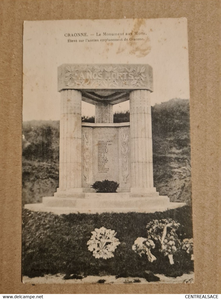 Carte CRAONNE LE MONUMENT AUX MORTS - Craonne