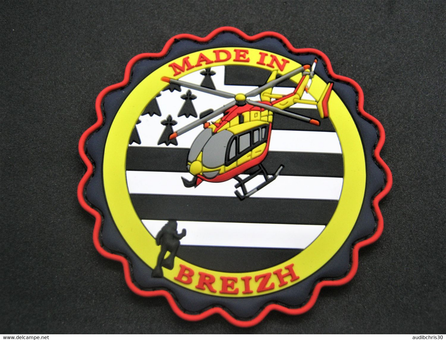 COLLECTION POMPIER / SECURITE CIVILE HELICOPTERE BREIZH NEUF SCRATCH AU DOS 90MM - Feuerwehr