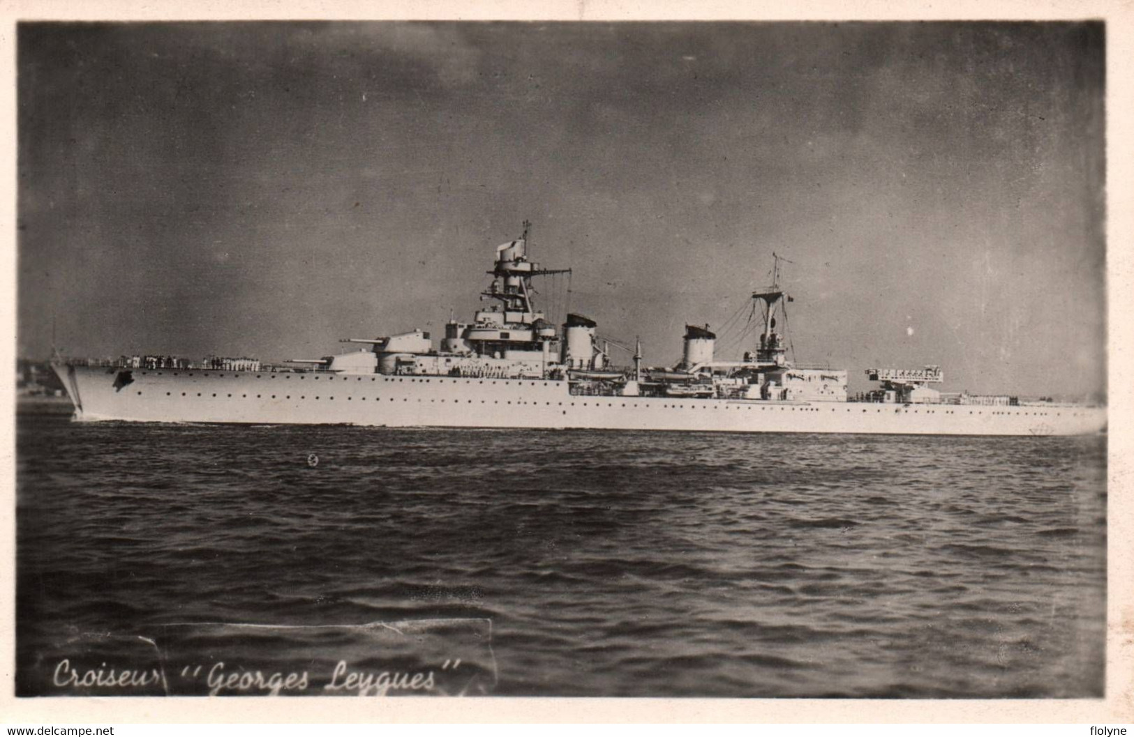 Bateau Guerre - Carte Photo - Le Croiseur Georges LEYGUES - Marine Militaire Française - Militaria - Warships