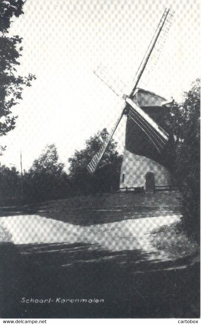 Schoorl, Korenmolen   (het Zichtbare Raster Op De Kaart Is Veroorzaakt Door Het Scannen; De Afbeelding Is Helder) - Schoorl