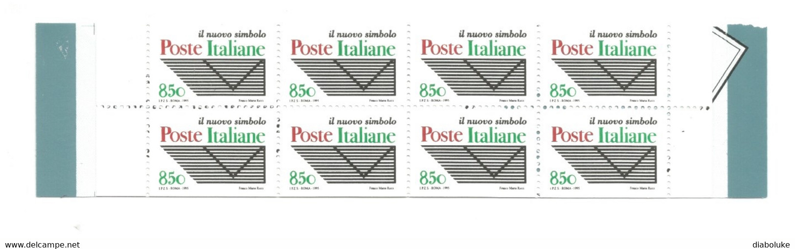 (REPUBBLICA ITALIANA) 1995, ISTITUZIONE POSTE ITALIANE - Libretto Con 8 Francobolli Da Lire 850, MNH* - Postzegelboekjes