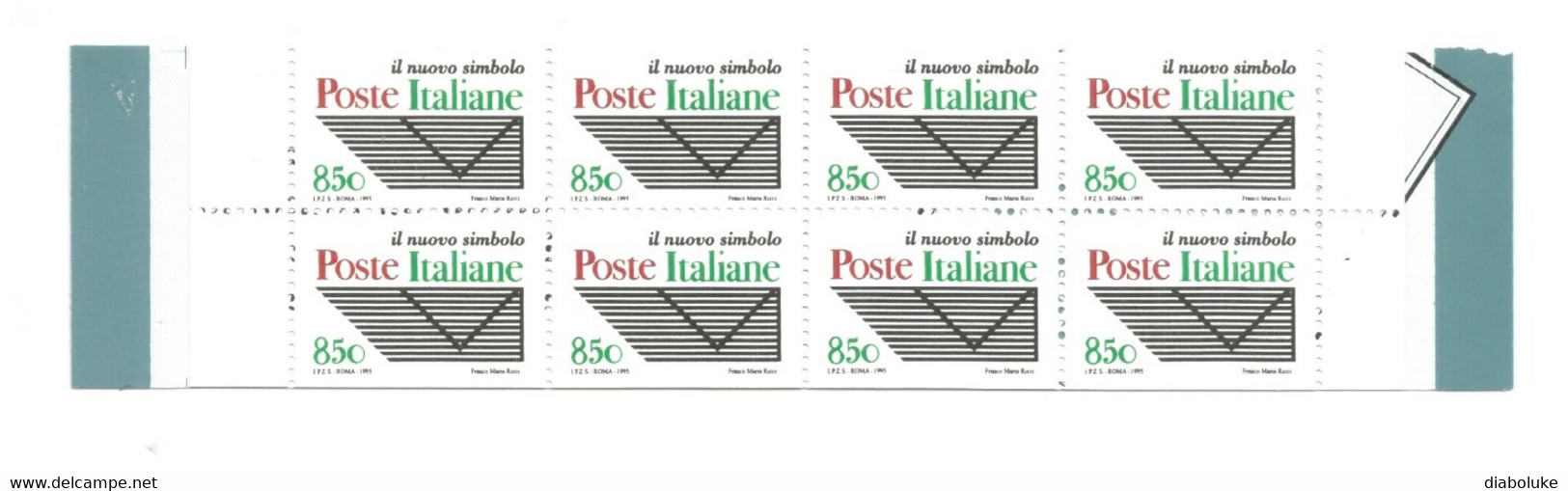 (REPUBBLICA ITALIANA) 1995, ISTITUZIONE POSTE ITALIANE - Libretto Con 8 Francobolli Da Lire 850, MNH* - Booklets