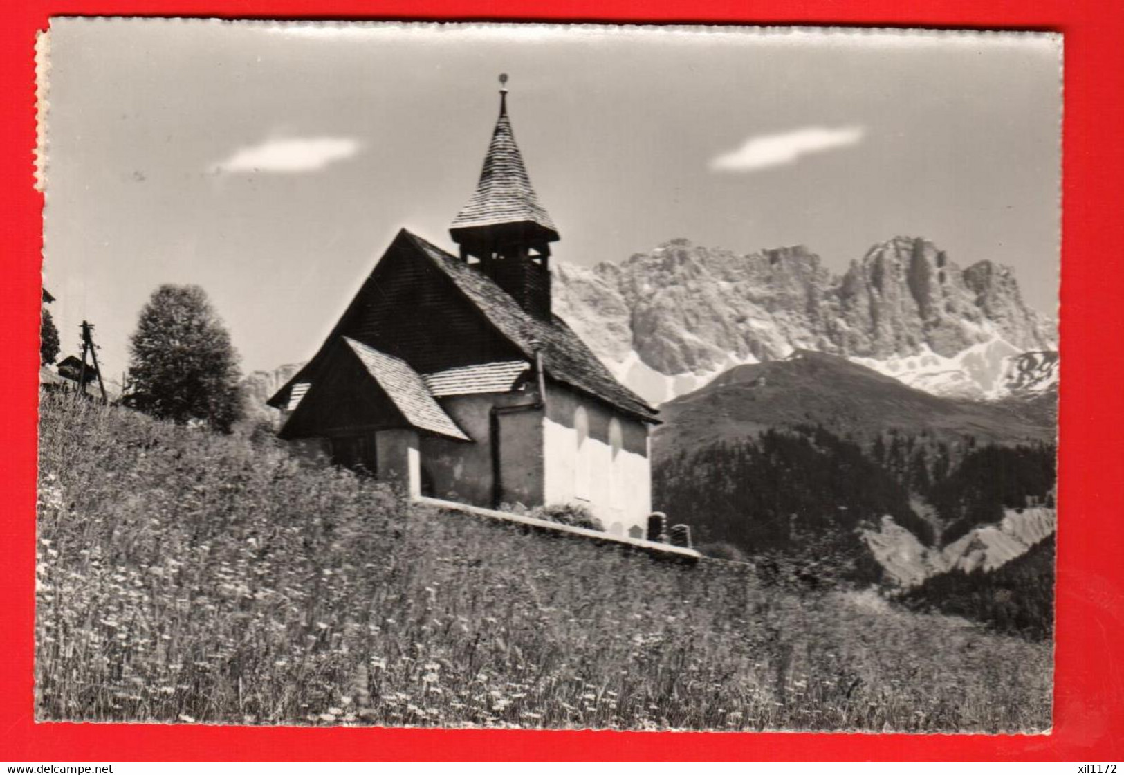 ZUM-03 Schuders Ob Schiers  Kirchlein Mit Drusenfluh. Gelaufen 1970 GF - Schiers