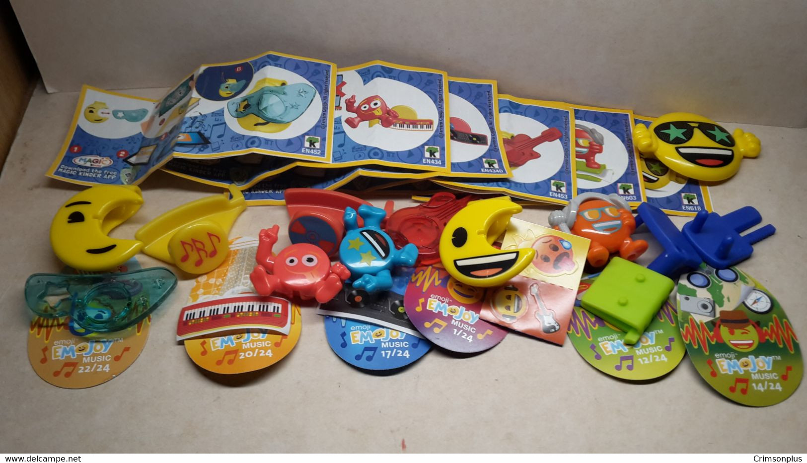 2019 Ferrero - Kinder Surprise - EN434 - EN618 - Joy - Emojoy Music - Blue Series - Complete Set + 6 BPZ - Monoblocchi