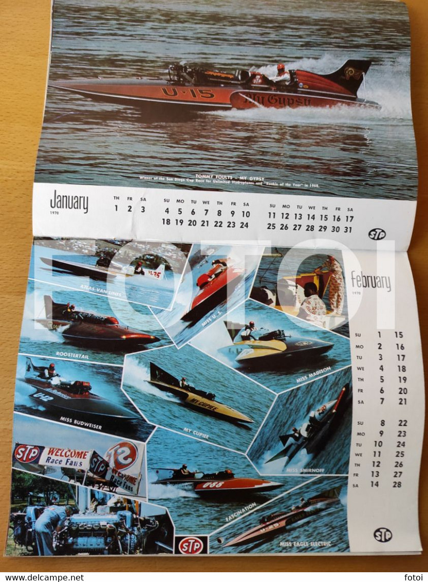 1968 OLD INDY INDIANAPOLIS AMERICAN STOCK FORMULA RACING CAR WALL CALENDAR LOTUS FORMULA