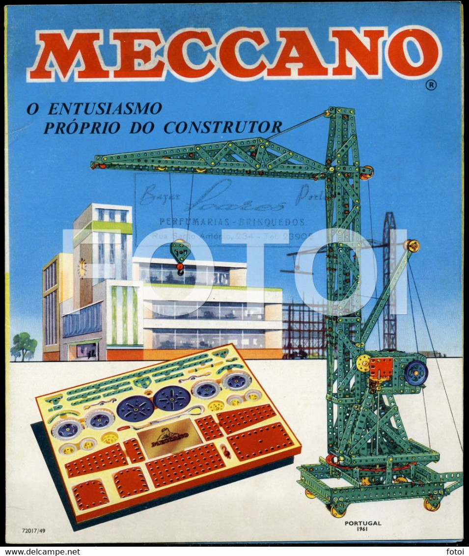 RARE 1961 ORIGINAL MECCANO LEAFLET CATALOG PORTUGUESE EDITION TOYS JOUETS JOUET - Meccano