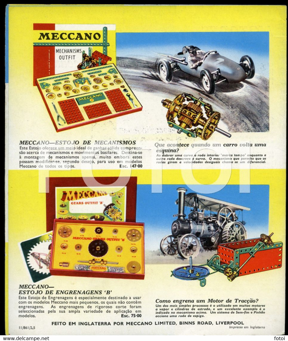 RARE 1961 ORIGINAL MECCANO LEAFLET CATALOG PORTUGUESE EDITION TOYS JOUETS JOUET - Meccano