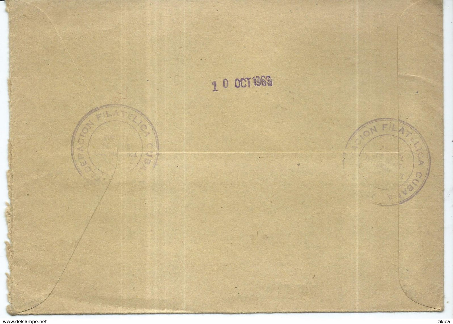 BIG COVER - Cuba Letter Via Yugoslavia 1969 - Covers & Documents