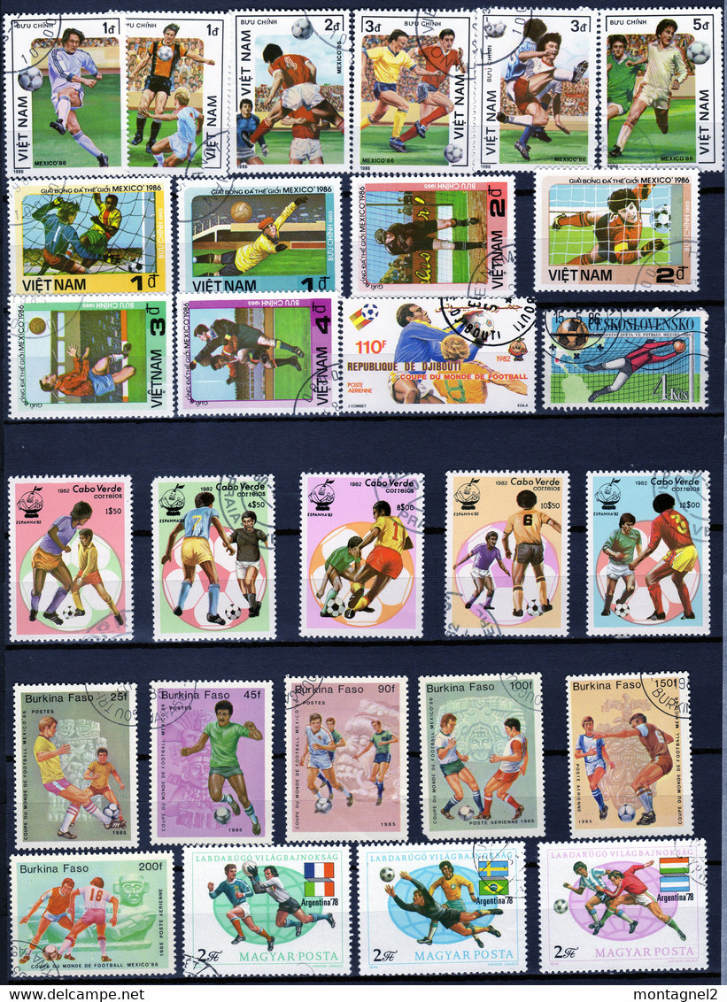 Timbres Oblitéré Football.  Toutes Années. - Gebruikt