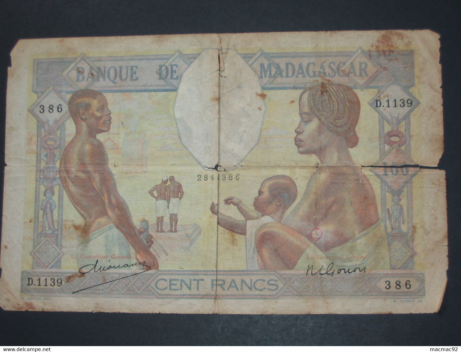 MADAGASCAR - 100 Cent Francs - Banque De Madagascar  **** EN ACHAT IMMEDIAT **** - Madagascar