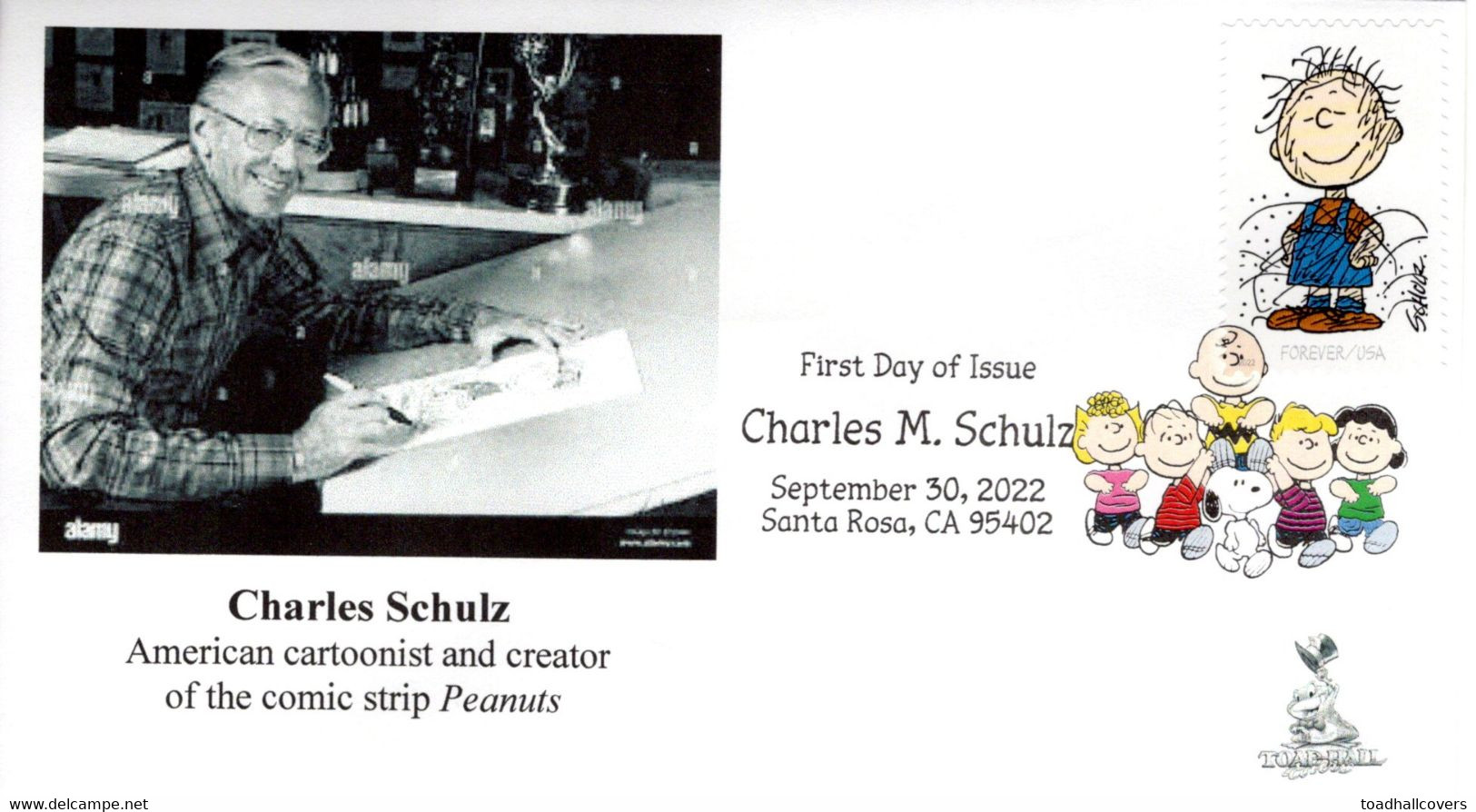 Charles Schulz FDC, From Toad Hall Covers, W/DCP - 2011-...