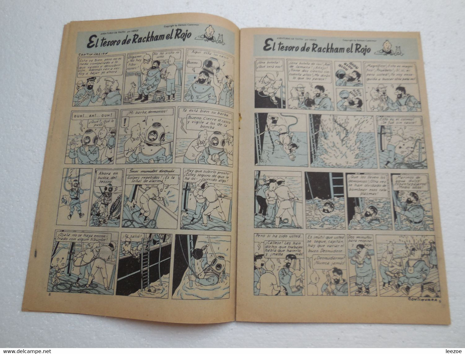 BD 3 AMIGOS 1960 AVEC TINTIN EN ESPAGNOL, Passage De Rackham Le Rouge.....N5.04.02 - Tintín