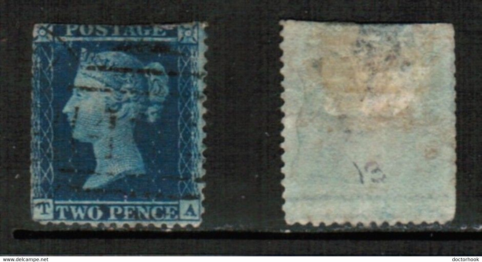 GREAT BRITAIN   Scott # 13 USED FAULTS (CONDITION AS PER SCAN) (Stamp Scan # 863-3) - Oblitérés