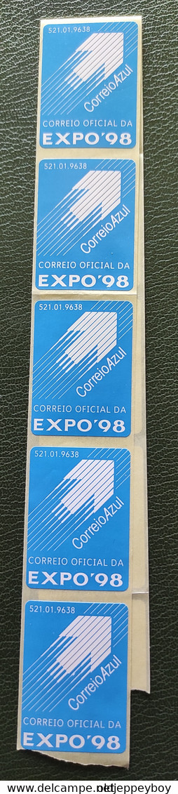 Portugal 9 Etiquetas De Correio Azul Expo 98 - Other & Unclassified