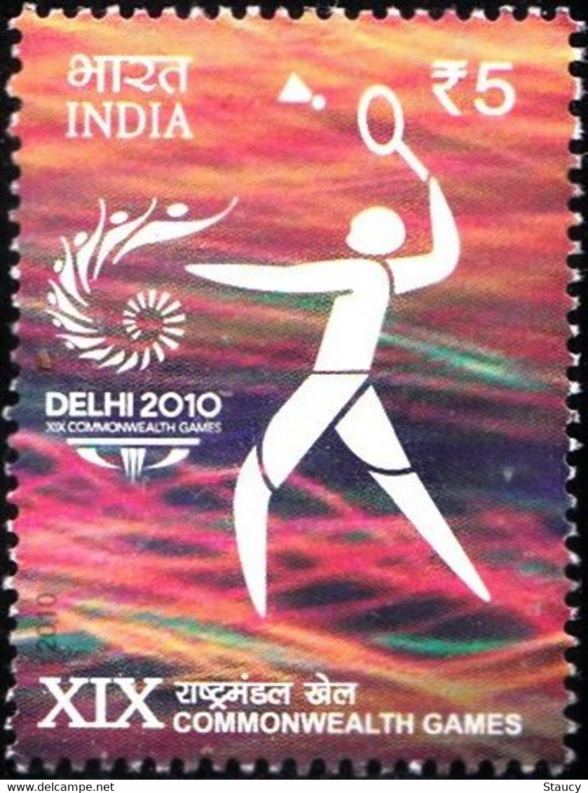 India 2010 Commonwealth Games - Badminton 1v Stamp MNH As Per Scan - Bádminton