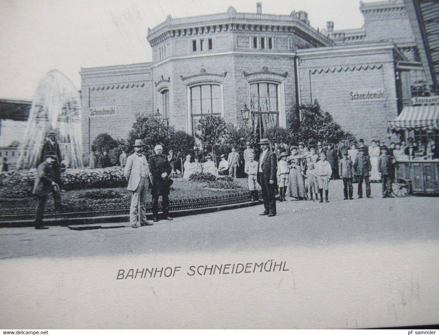 Bezirk Posen 1915 Als Feldpost AK Schneidemühl Bahnhof Mit Restauration - Posen