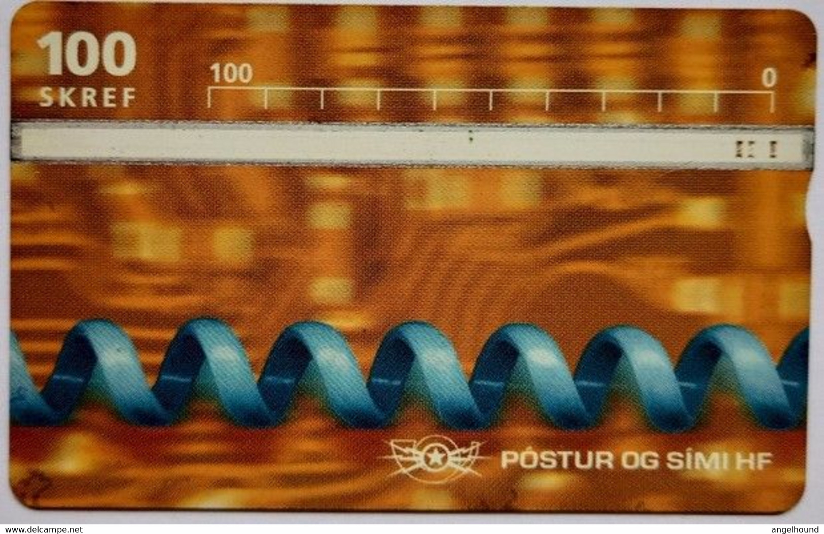 Iceland 100 Units  " Blue Cord " 726L - Islande