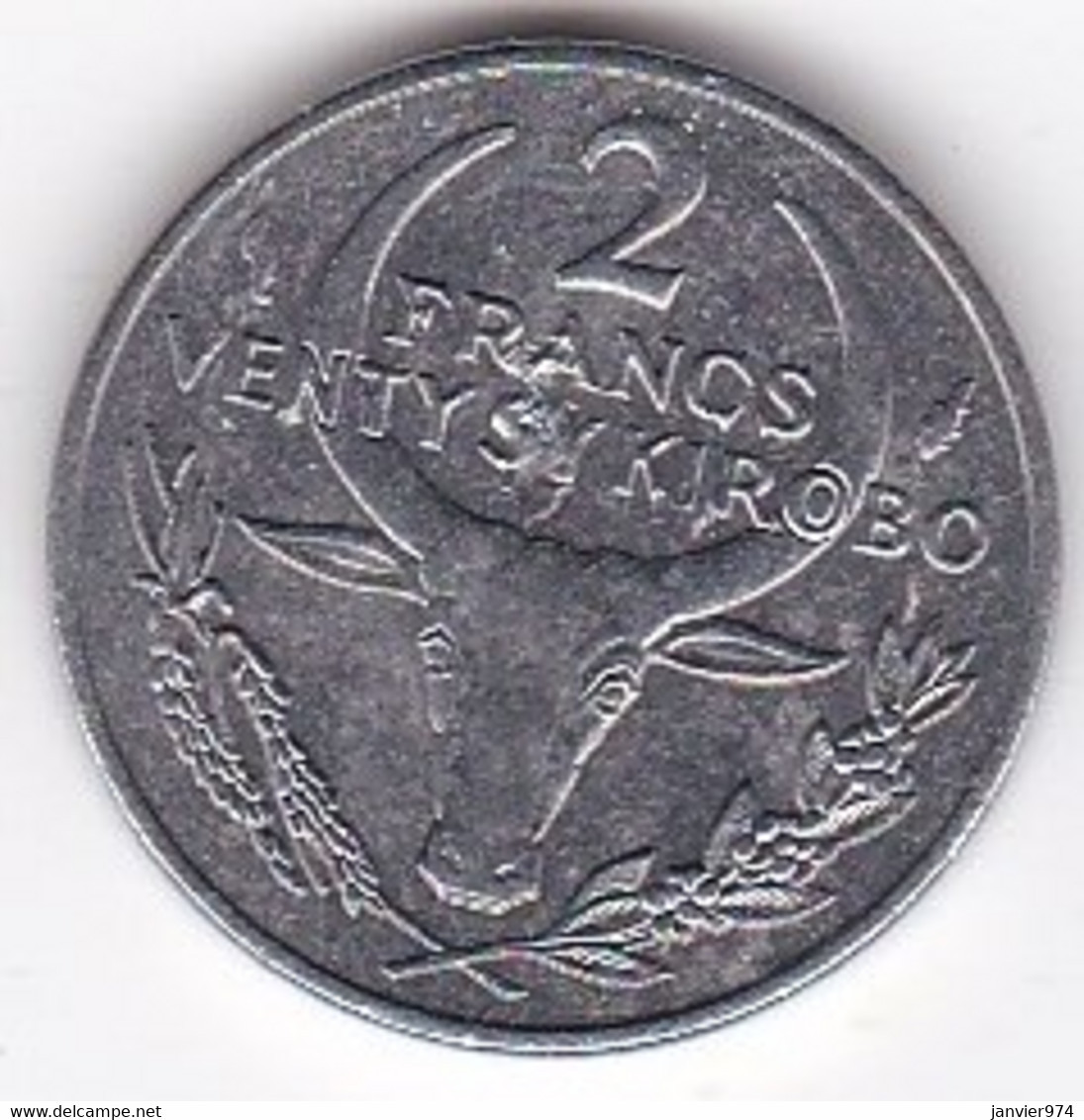 Madagascar 2 Francs 1979,  Acier Inoxydable, KM# 9 - Madagascar