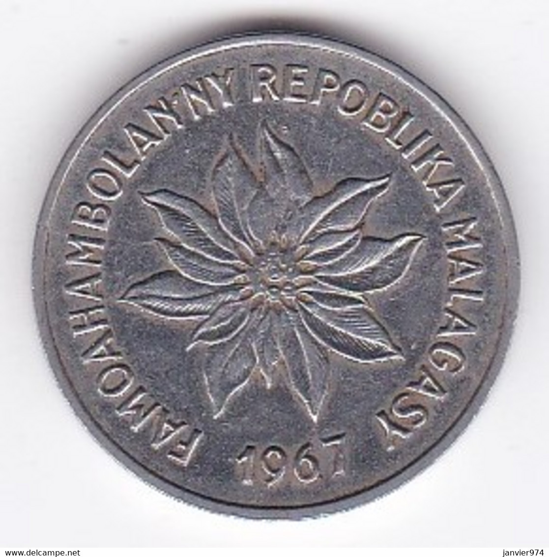 Madagascar 5 Francs 1967 , En Acier , KM# 10 - Madagaskar