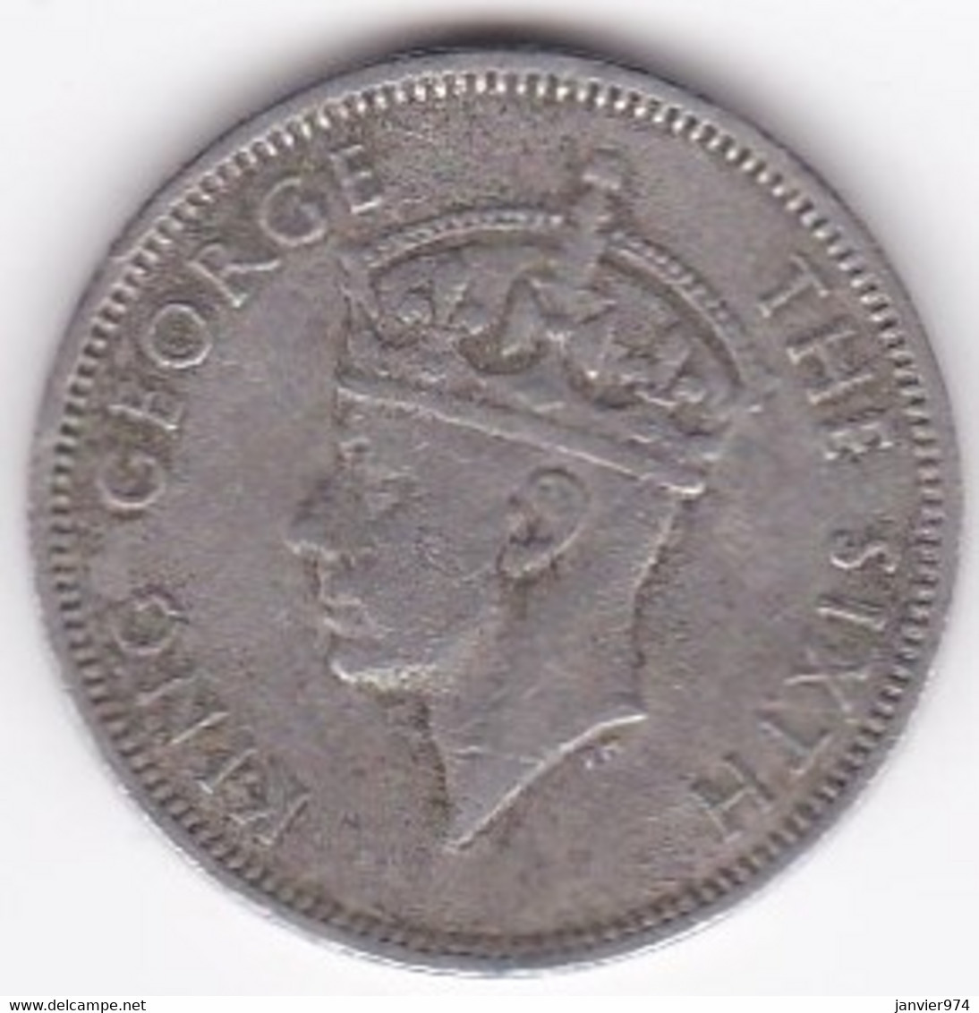 Ile Maurice 1/2 Rupee 1950 George VI. KM# 28 - Maurice