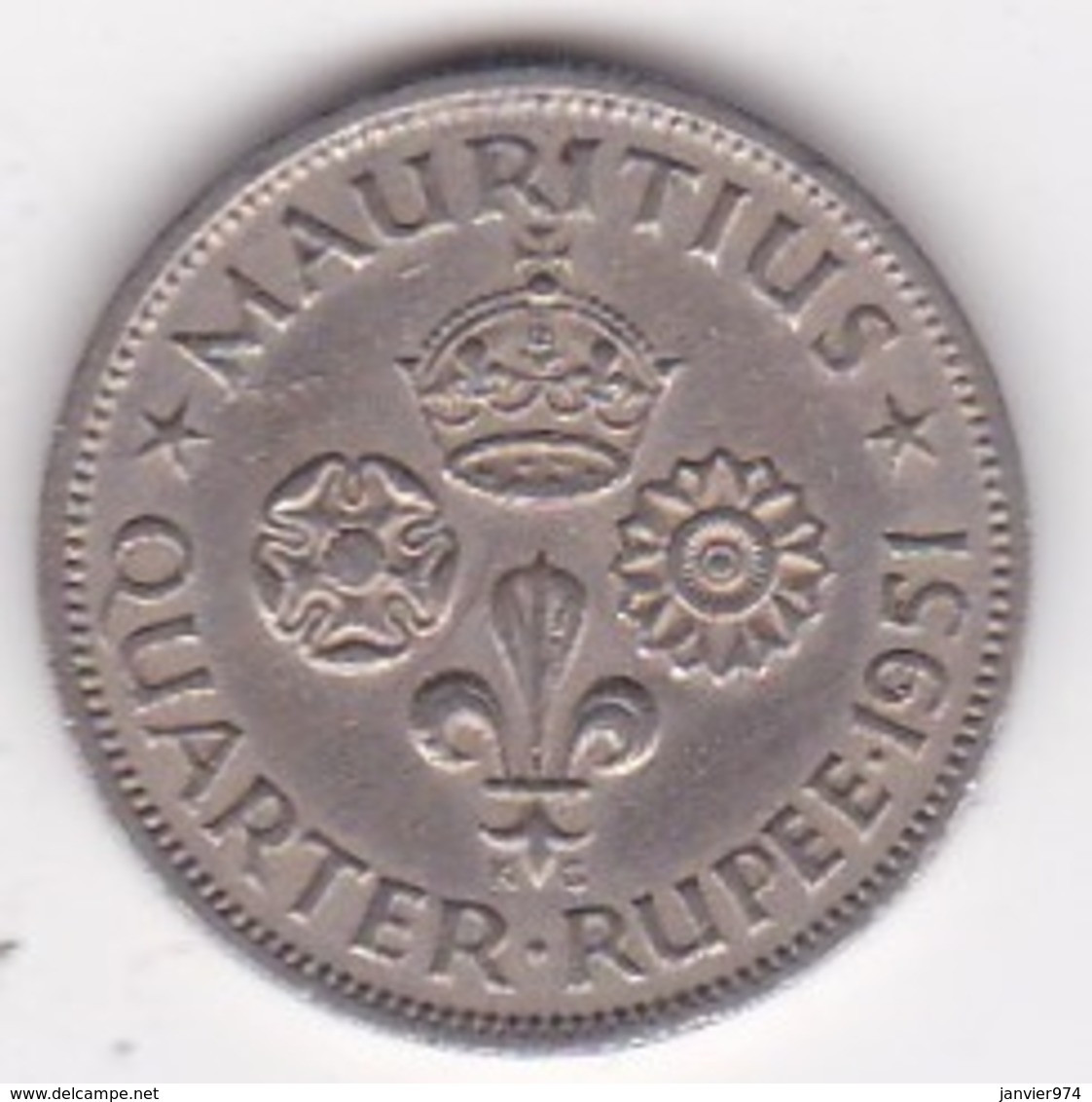 Ile Maurice 1/4 Rupee 1951 George VI. KM# 27 - Maurice