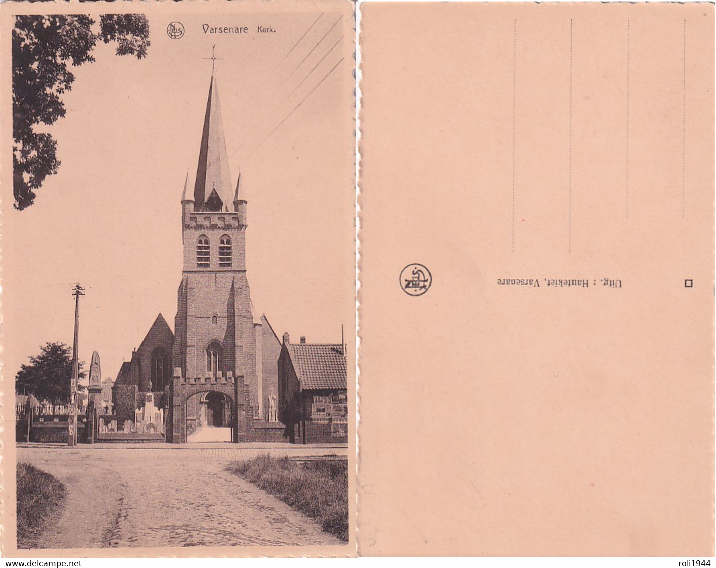 #D263-310 Ansichtkaart Varsenare (uitg. Hautekiet - Kerk) - Jabbeke