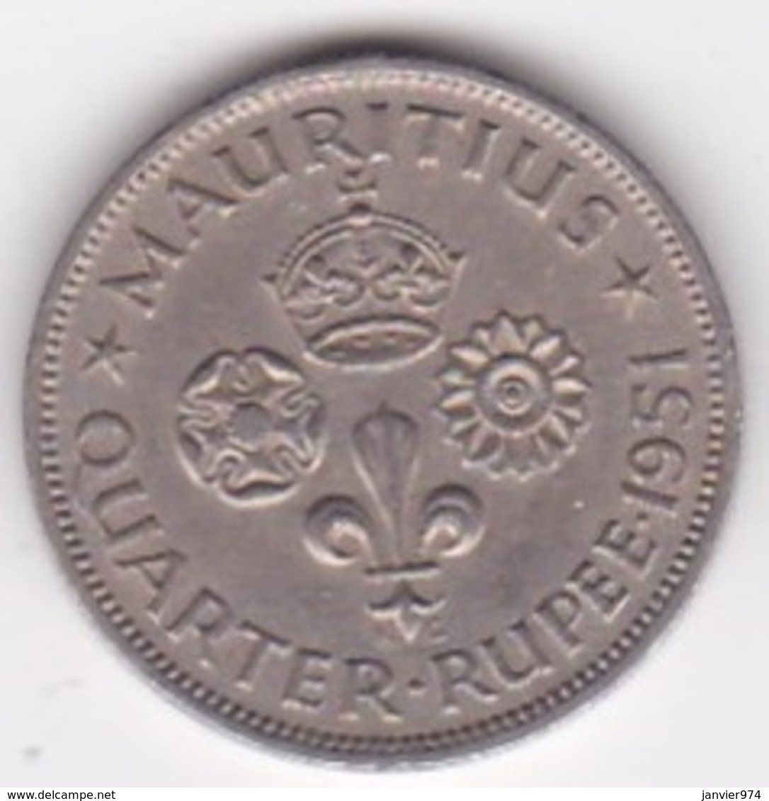 Ile Maurice 1/4 Rupee 1951 George VI. KM# 27 - Maurice