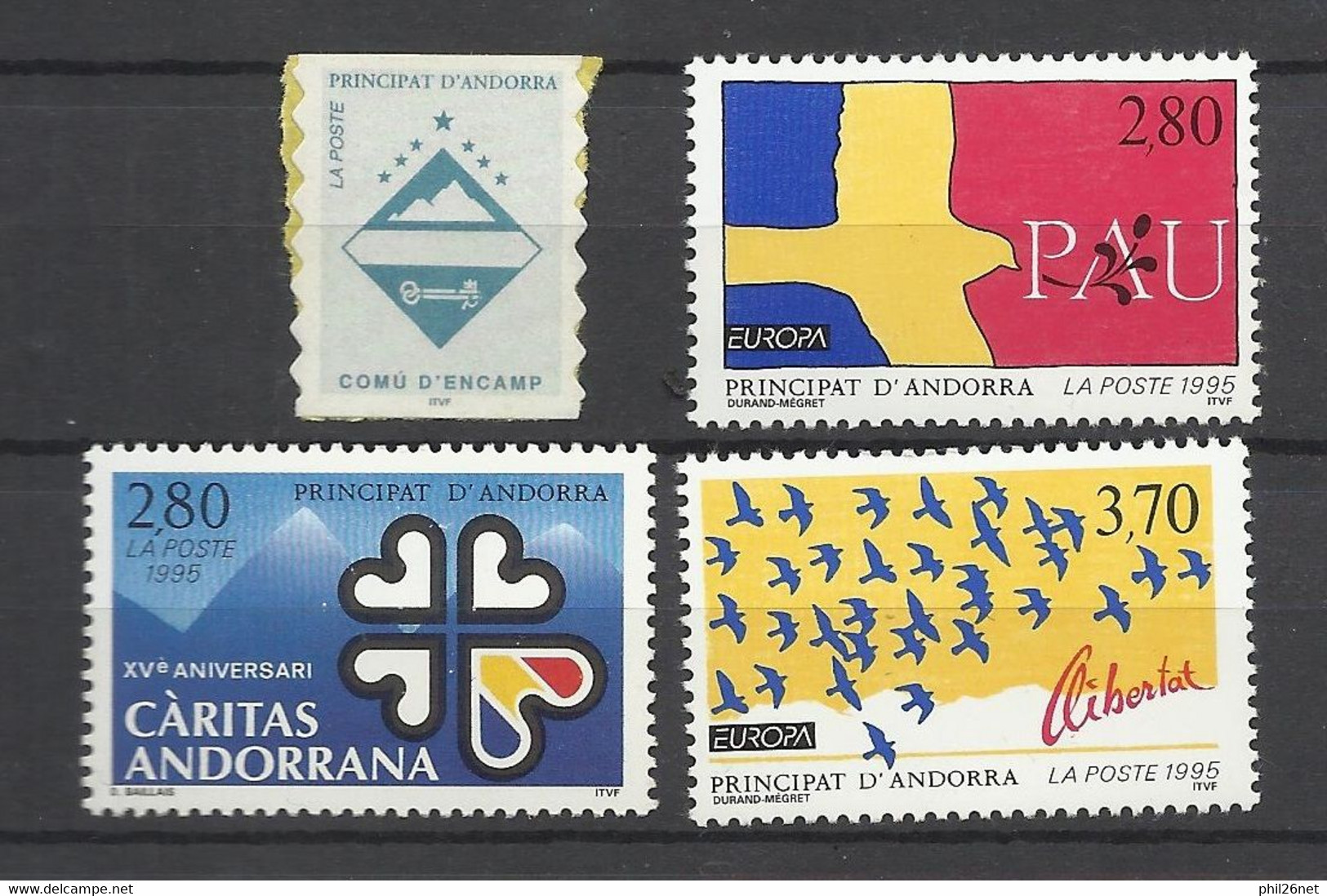 Andorre  N° 456  à  458 Et 485       Neufs  *    *  B/TB  Voir Scans Soldé Au Prix De La Poste En 1995  ! ! ! - Neufs