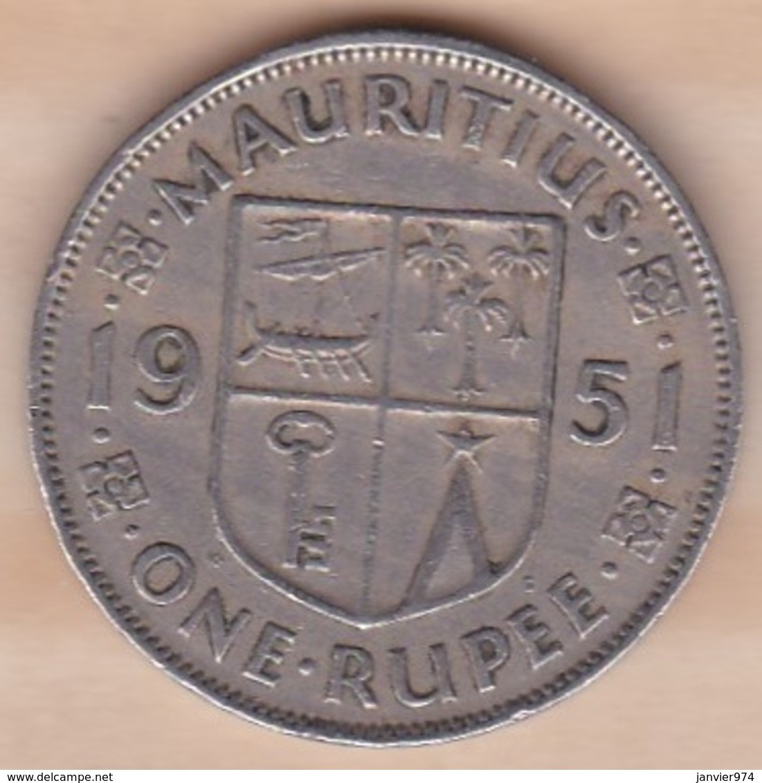 ILE MAURICE / MAURITIUS . ONE RUPEE 1951 . GEORGE VI - Mauricio