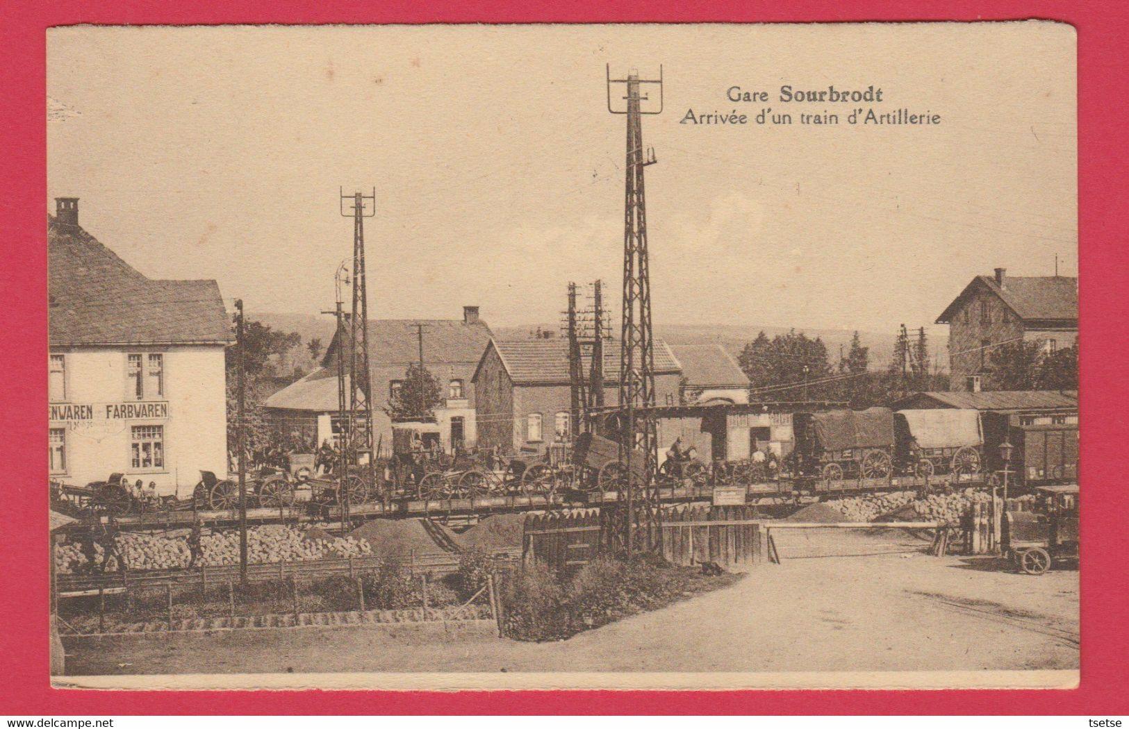 Sourbrodt - Gare ... Arrivée D'un Train D'Artillerie ( Voir Verso ) - Weismes