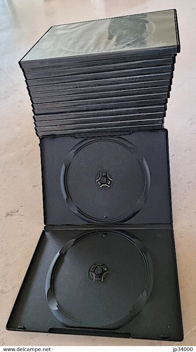 LOT 25 Boitiers SLIM Doubles Pour 50 CD /DVD.Encombrement Réduit (épaisseur 8mm) - Muziek DVD's