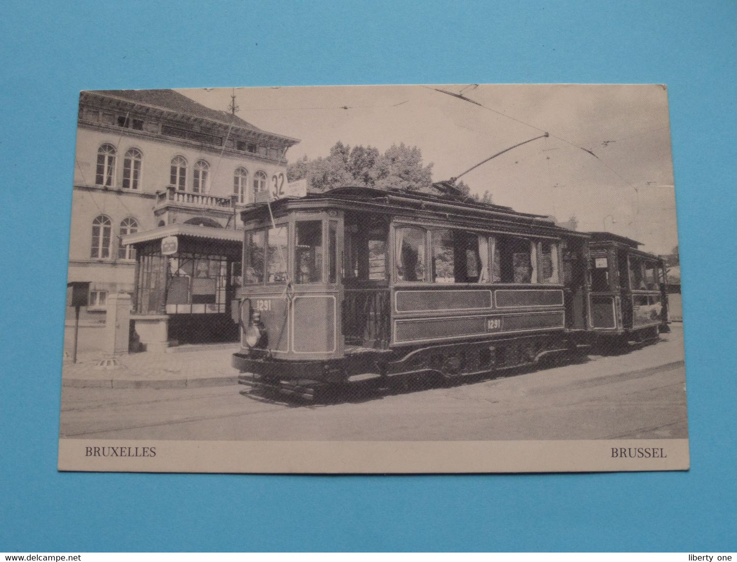 TRAM Lijn/ligne 32 ( Voertuig 1291 ) Brussel - Bruxelles ( Edit.: ? ) Anno 19?? ( Zie/voir Scans ) ! - Vervoer (openbaar)