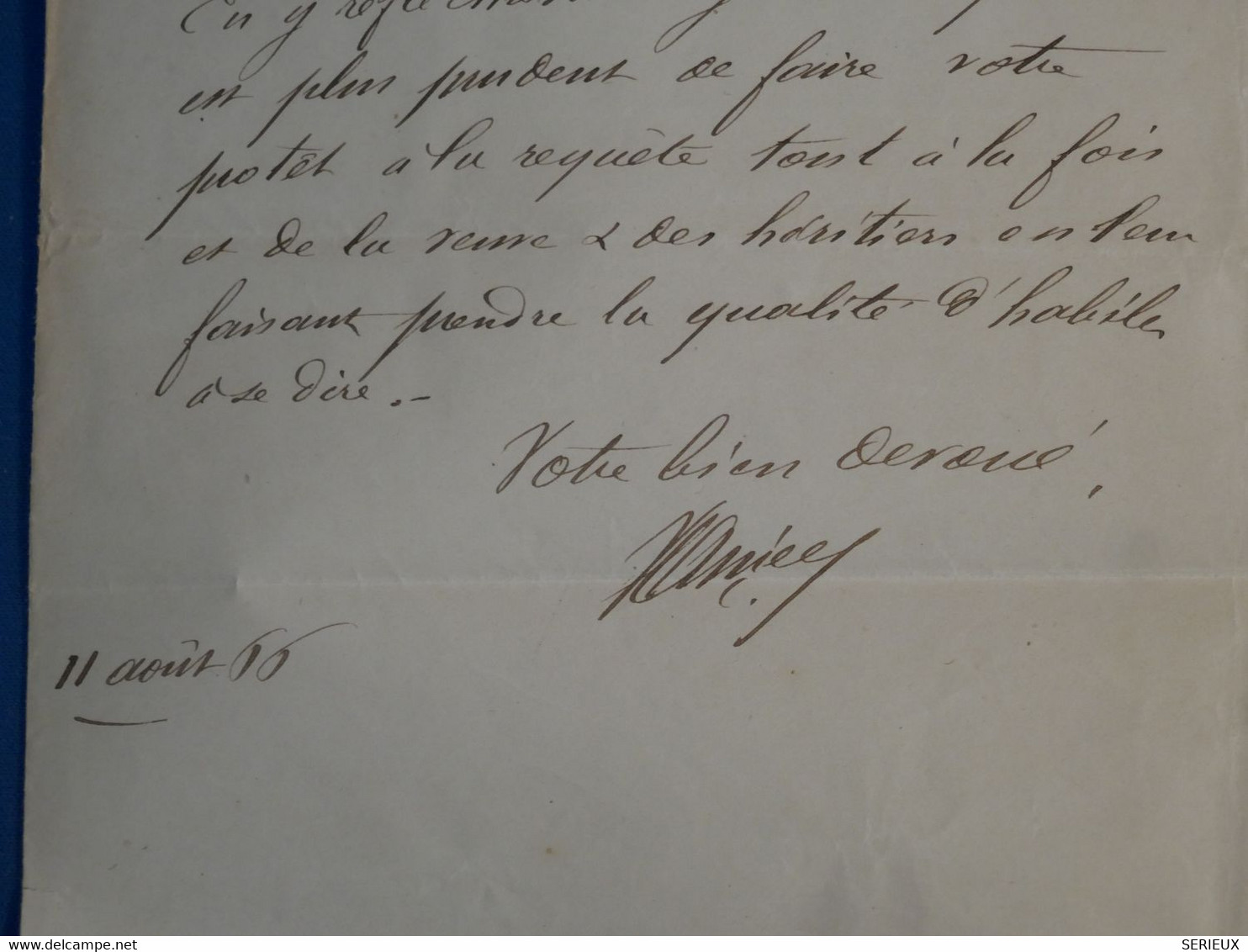 BN2 FRANCE  BELLE LETTRE 1866 NOGENT  A THERON+N° 22 +AFFRANCH. PLAISANT++ + - 1862 Napoléon III.