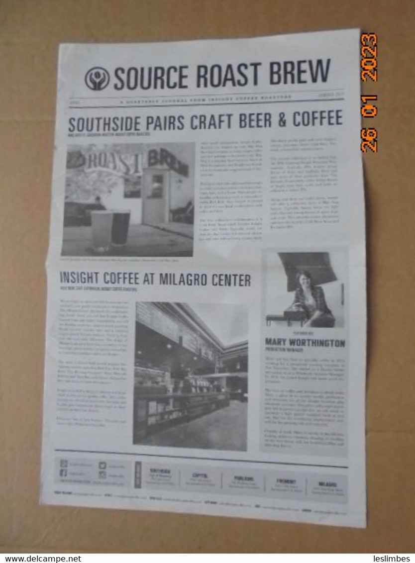 Source Roast Brew : A Quarterly Journal From Insight Coffee Roasters No.5 (Summer 2017) - Eten En Drinken