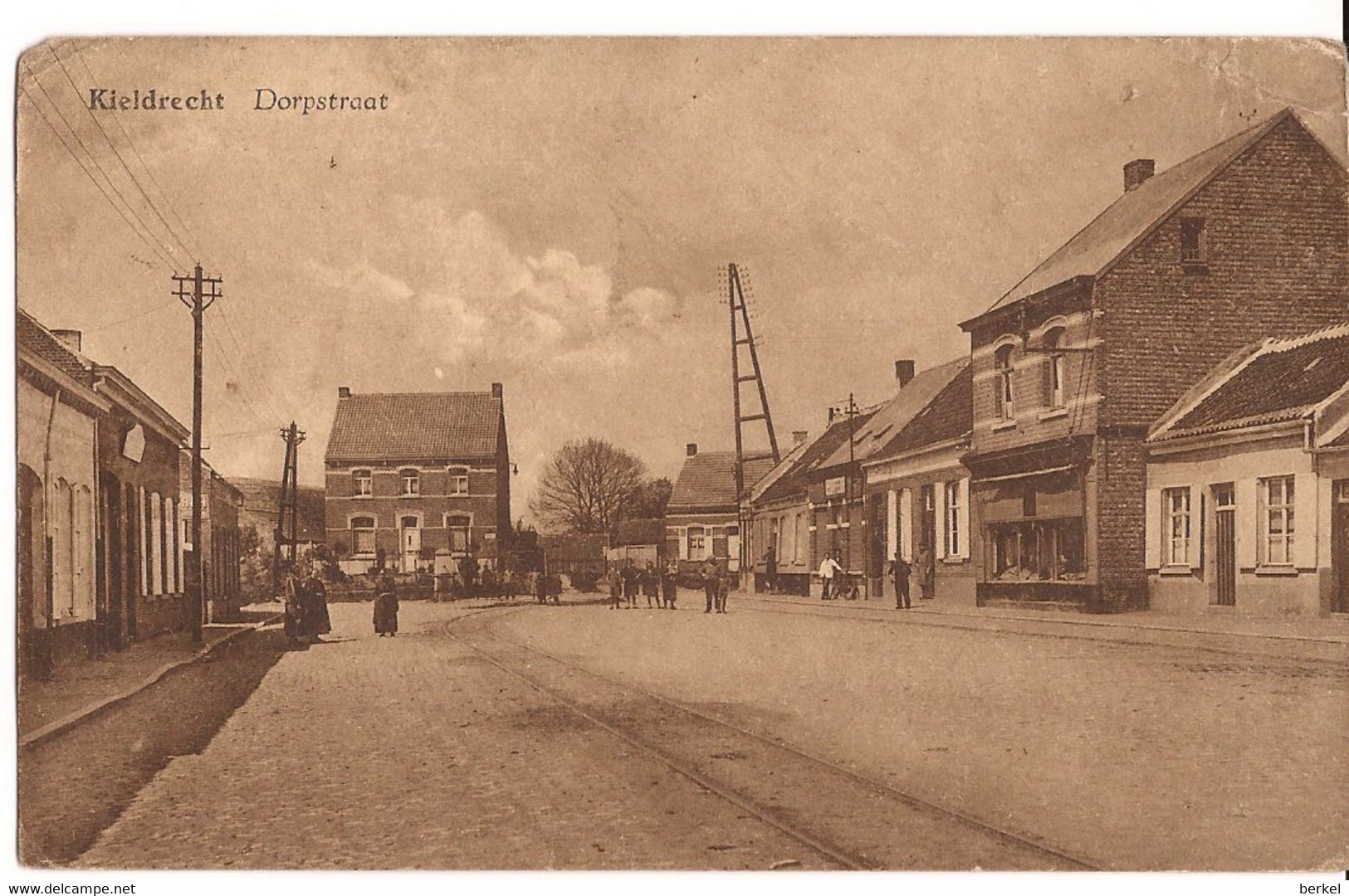 KIELDRECHT  DORPSTRAAT 1932 ? Uitg. P. F. S .N  MET ZEGEL  Nr  547 D1 - Beveren-Waas