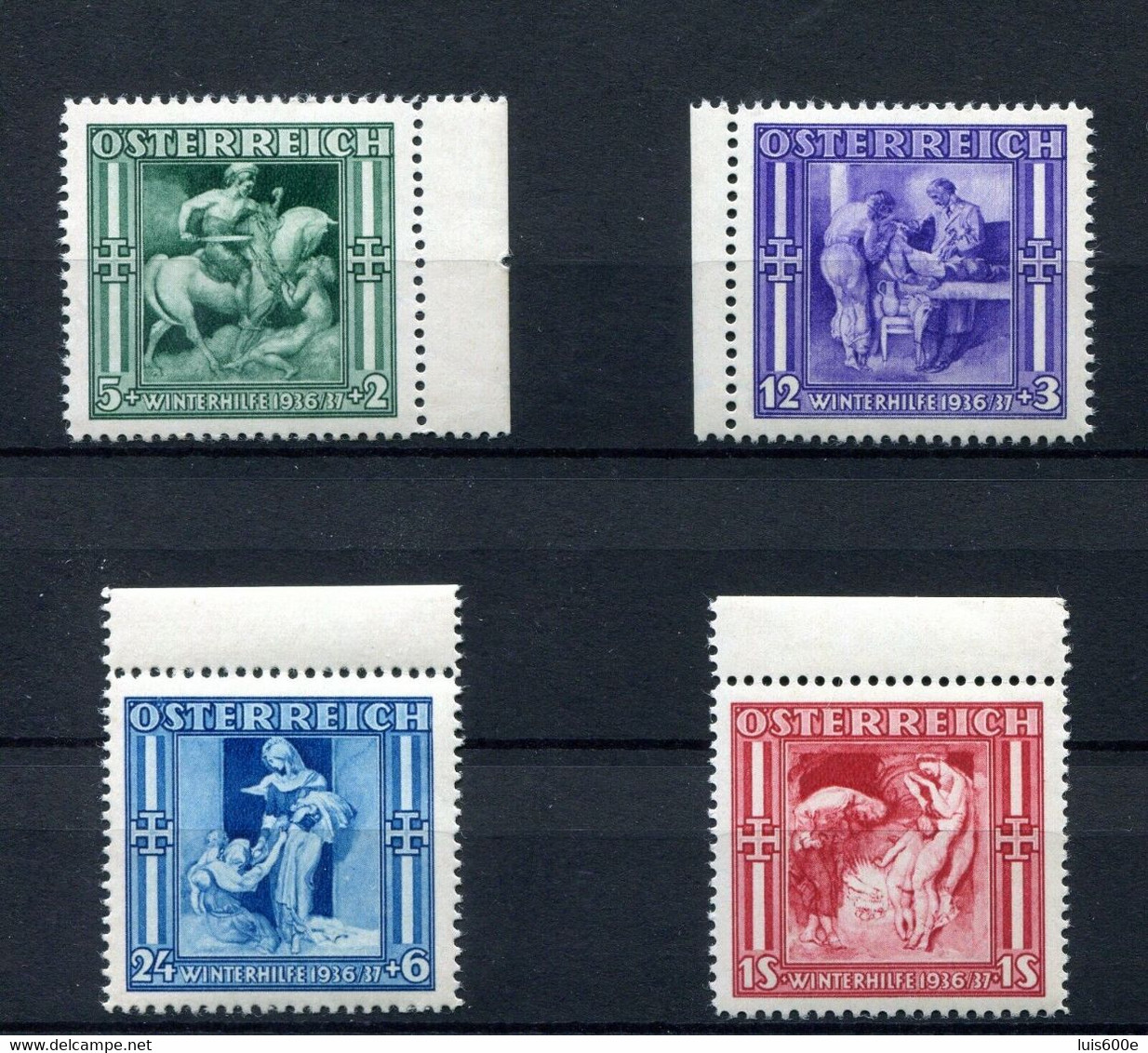 1936.AUSTRIA.OSTERREICH.YVERT 485/88**.NUEVOS SIN FIJASELLOS(MNH).CATALOGO 22€ - Oblitérés