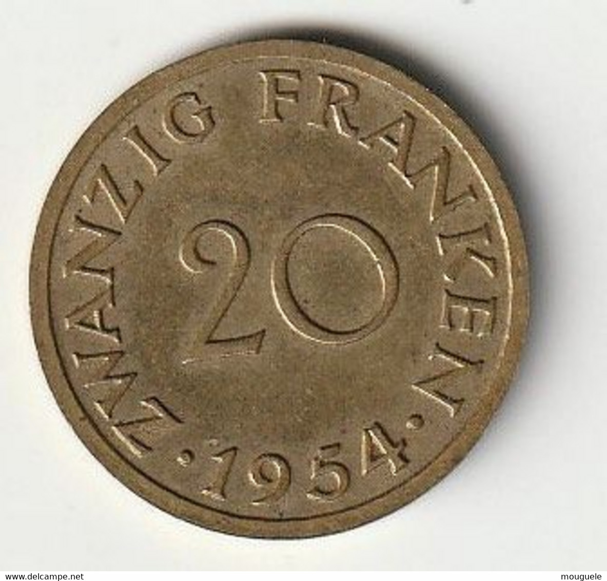 Lot De  Monnaies De Sarre 10 Franken. 1954+ 20 Franken.x2 1954 +100 Franken 1955 - 20 Pfennig