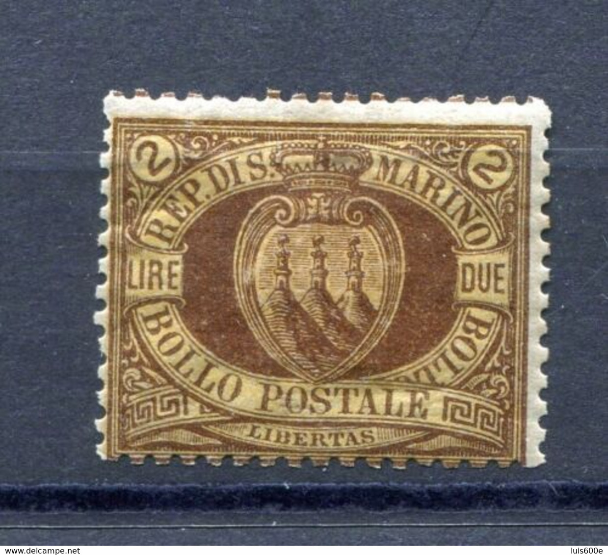 1892.SAN MARINO.YVERT 21*.NUEVO CON FIJASELLOS.(MH).CATALOGO 70€ - Neufs