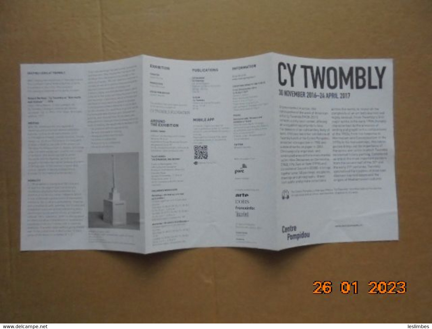 Cy Twombly - Centre Pompidou 30 Novembre 2016 - 24 April 2017 - Bellas Artes