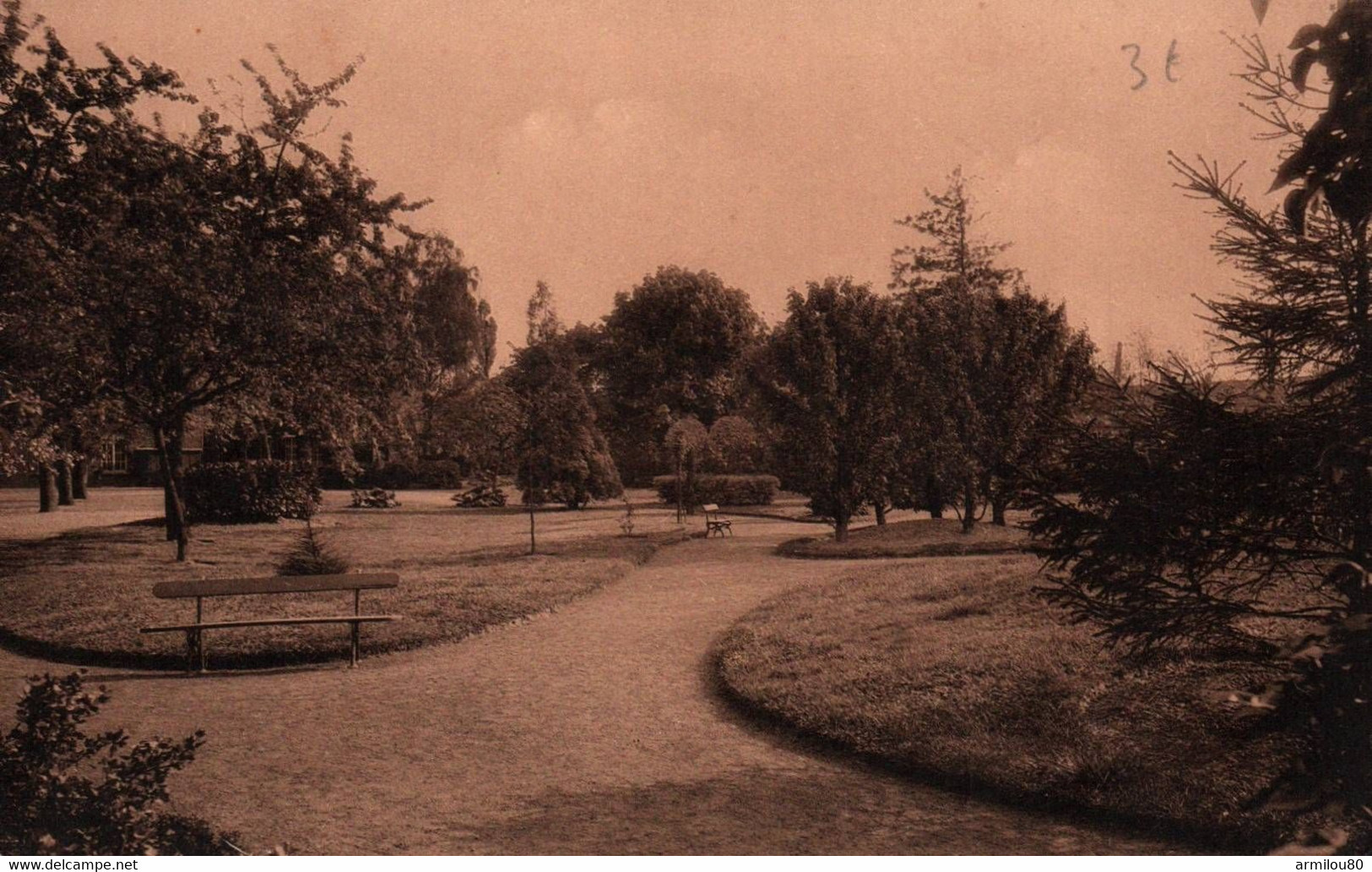 N°50 D PENSIONNAT DE LA SAINTE UNION SACRES COEURS ESTAIMPUIS HRSEAUX VUE DU PARC ET COUR DE RECREATION - Estaimpuis