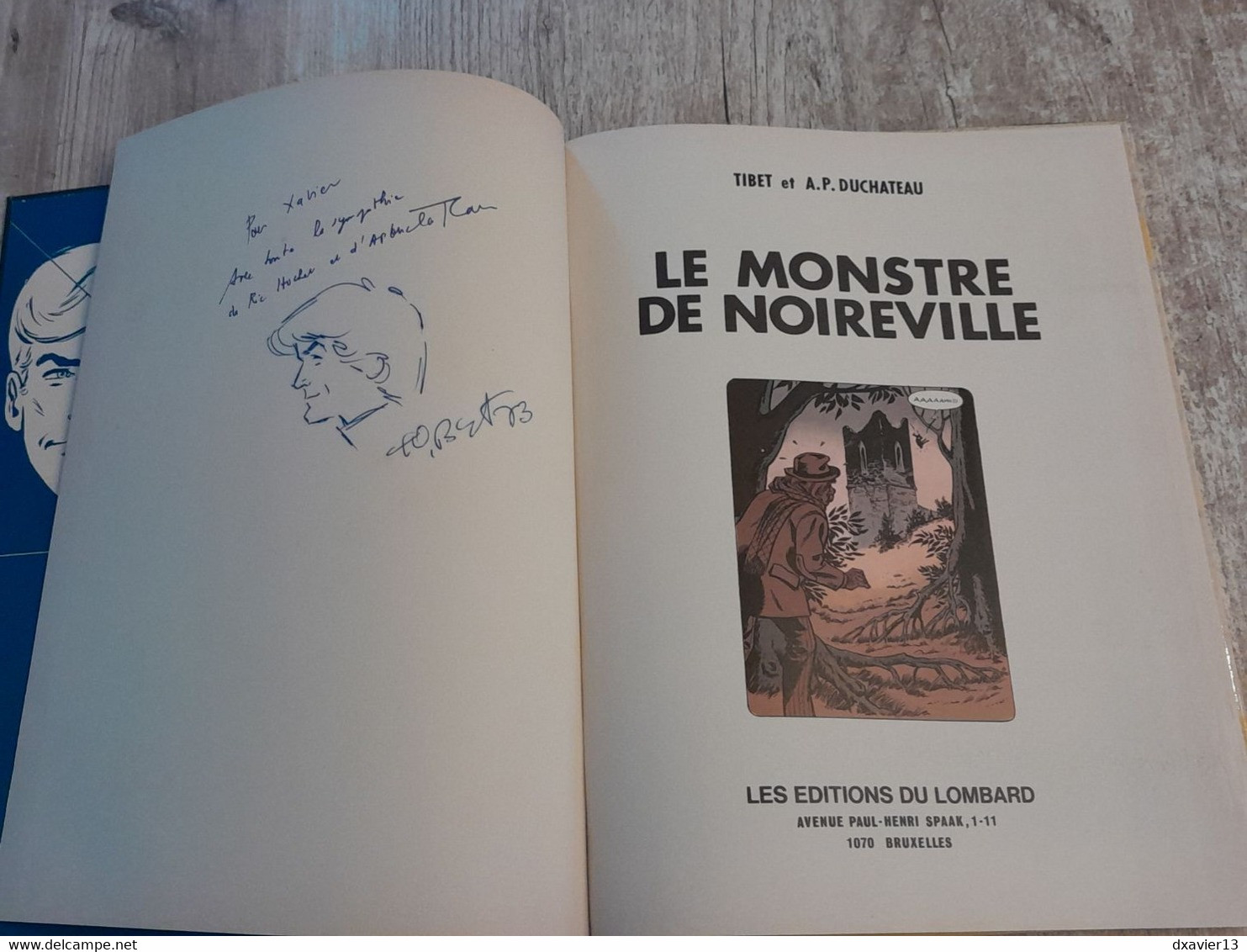Bande Dessinée Dédicacée -  Ric Hochet 15 - Le Monstre De Noireville (1972) - Autographs