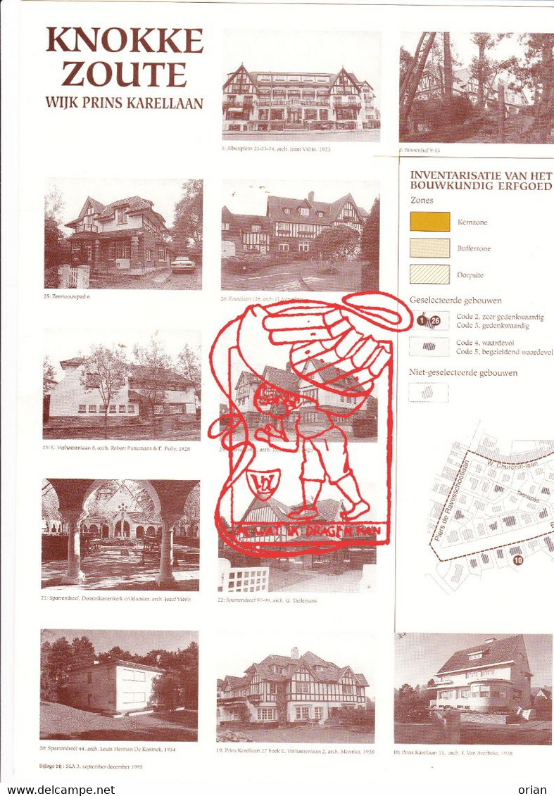 Waardevol Tijdschrift St-Lucasarchief Brussel 1995 / Inventaris Bouwkundig Erfgoed Villawijken Knokke-Heist & Duinbergen