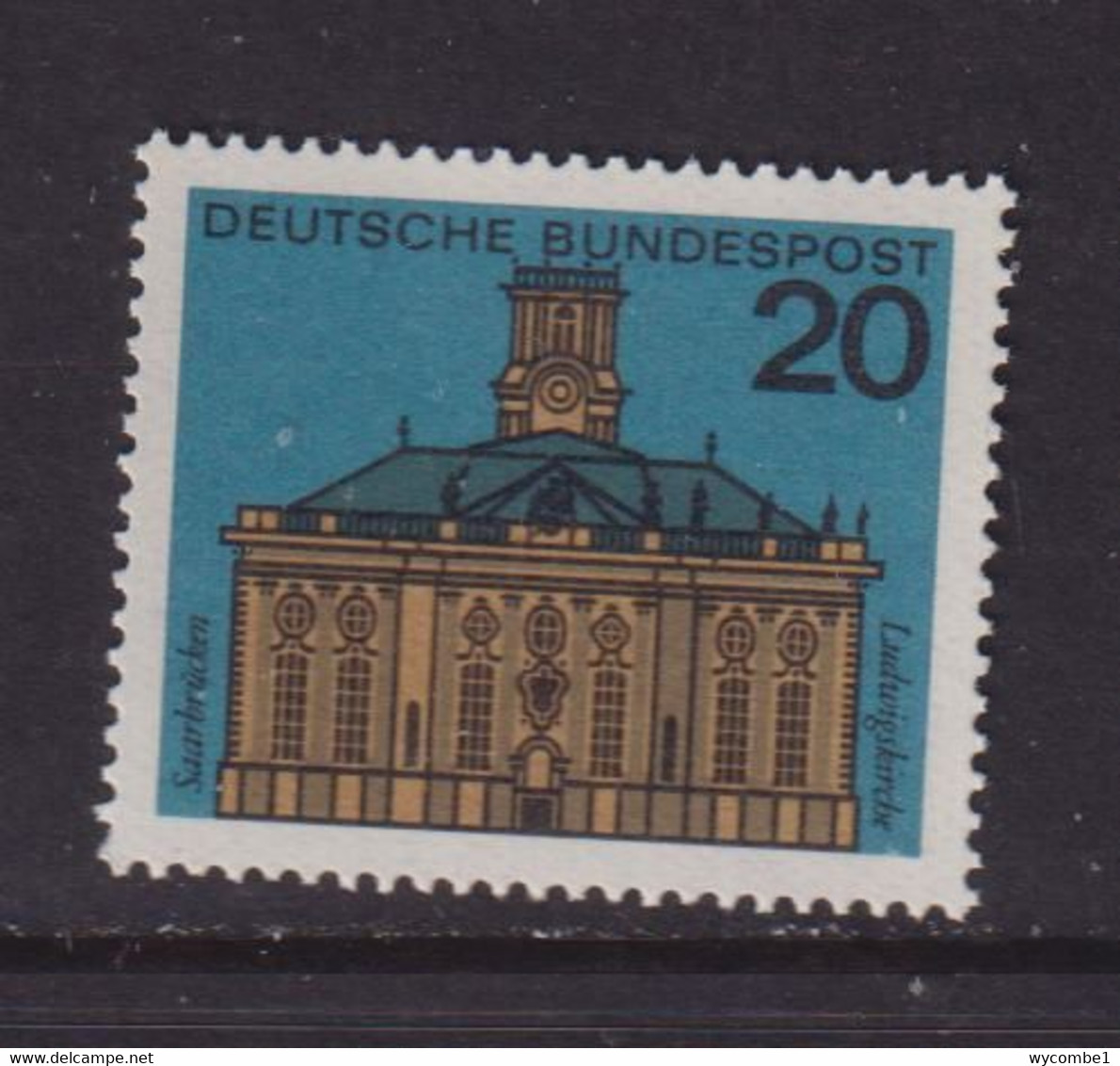 WEST GERMANY  -  1965 Saarbrucken 20pf Never Hinged Mint - Ungebraucht