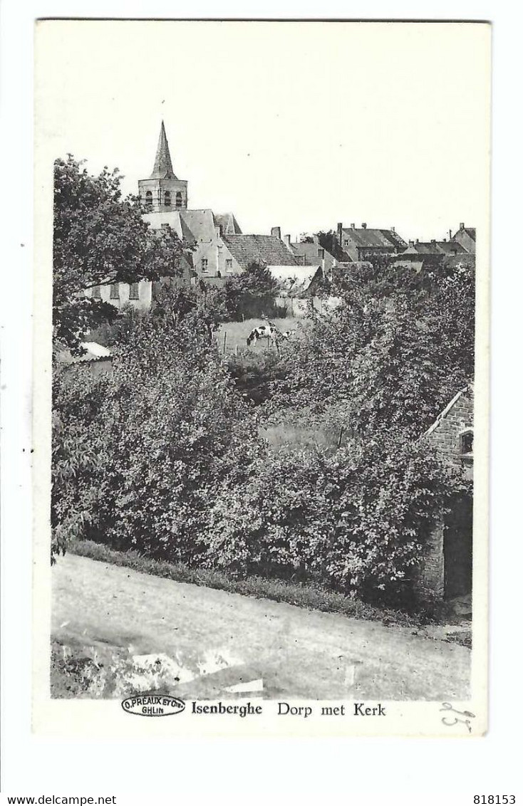 Isenberge  Isenberghe   Dorp Met Kerk - Alveringem