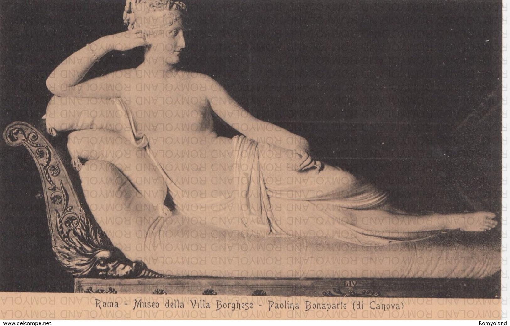 CARTOLINA  ROMA,LAZIO,MUSEO DELLA VILLA BORGHESE-PAOLINA BONAPARTE (DI CANOVA)-STORIA-MEMORIA,BELLA ITALIA,NON VIAGGIATA - Musei