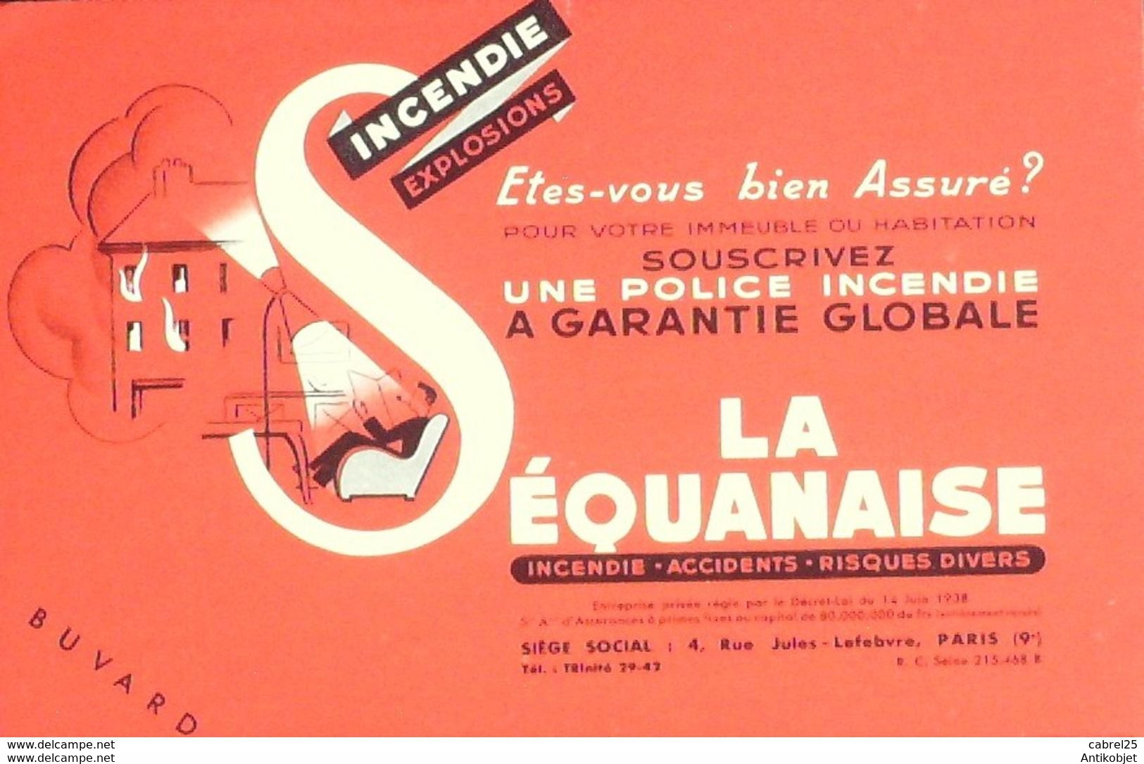 Buvard LA SEQUANAISE Assurance - Banque & Assurance