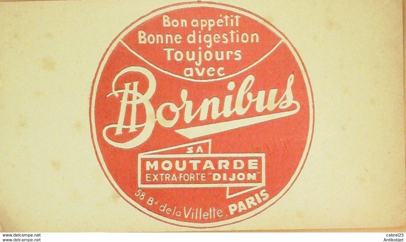 Buvard BORNIBUS Moutarde - Moutardes