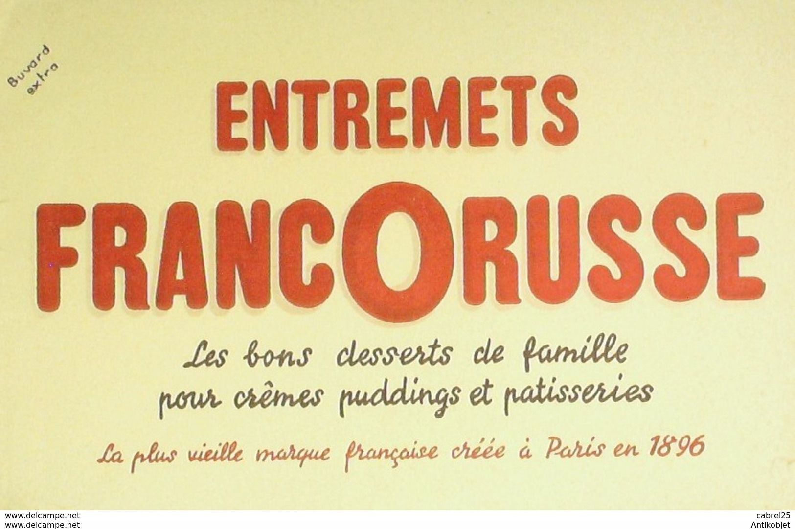 Buvard FRANCORUSSE Pattisserie - Sucreries & Gâteaux