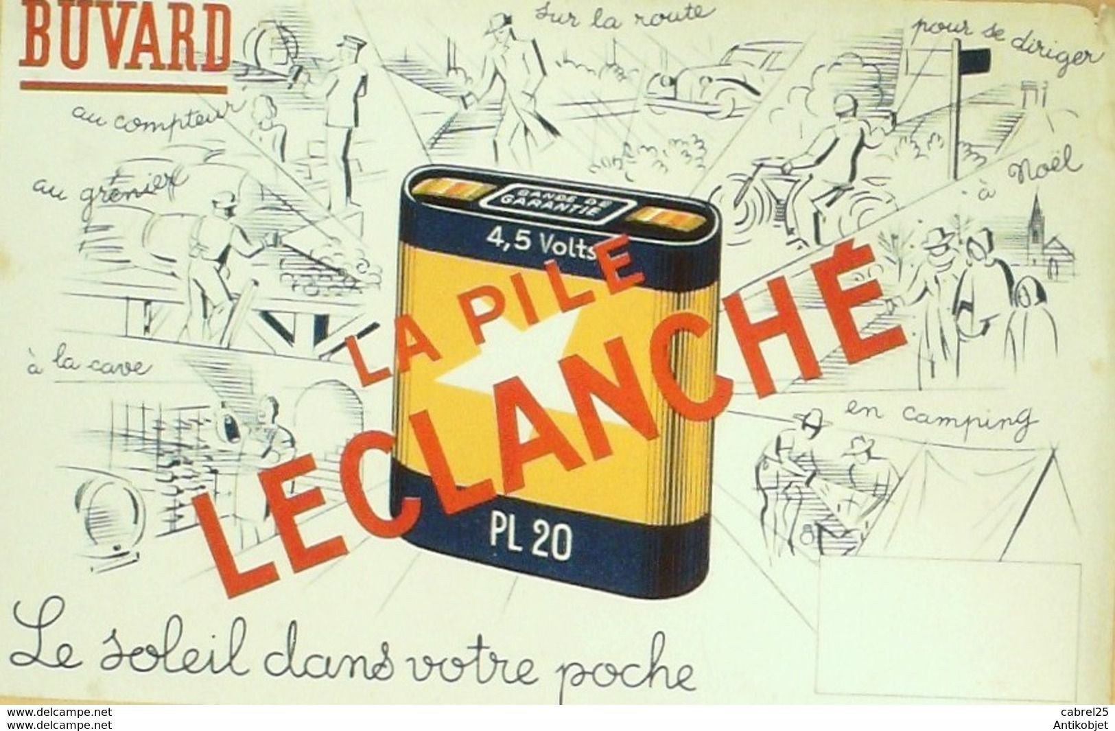 Buvard LECLANCHE Eclairage - Electricidad & Gas